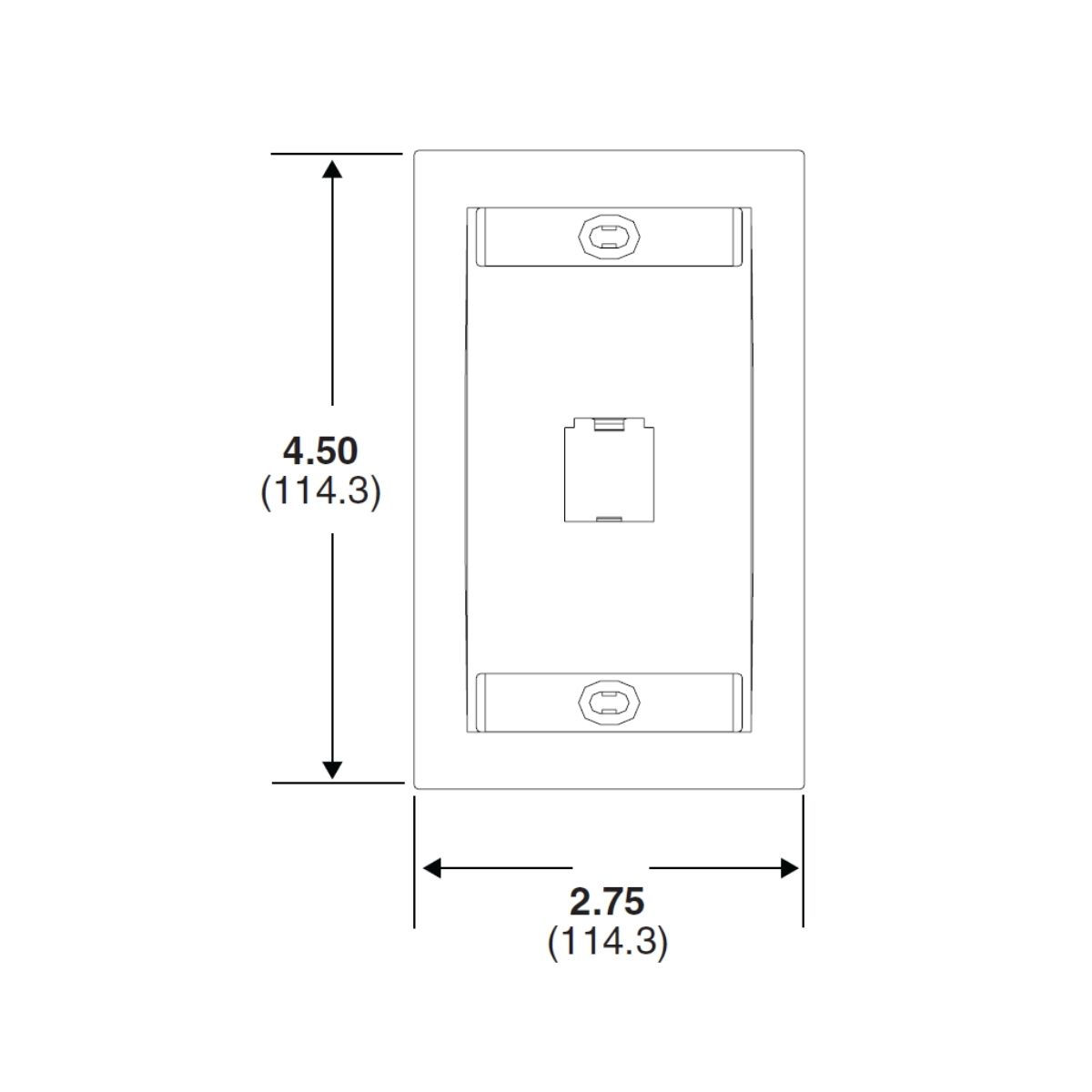 Panduit CFPE1WHY – Placa de Pared Ejecutiva Mini-Com® 1 Puerto / Blanco - Image 4