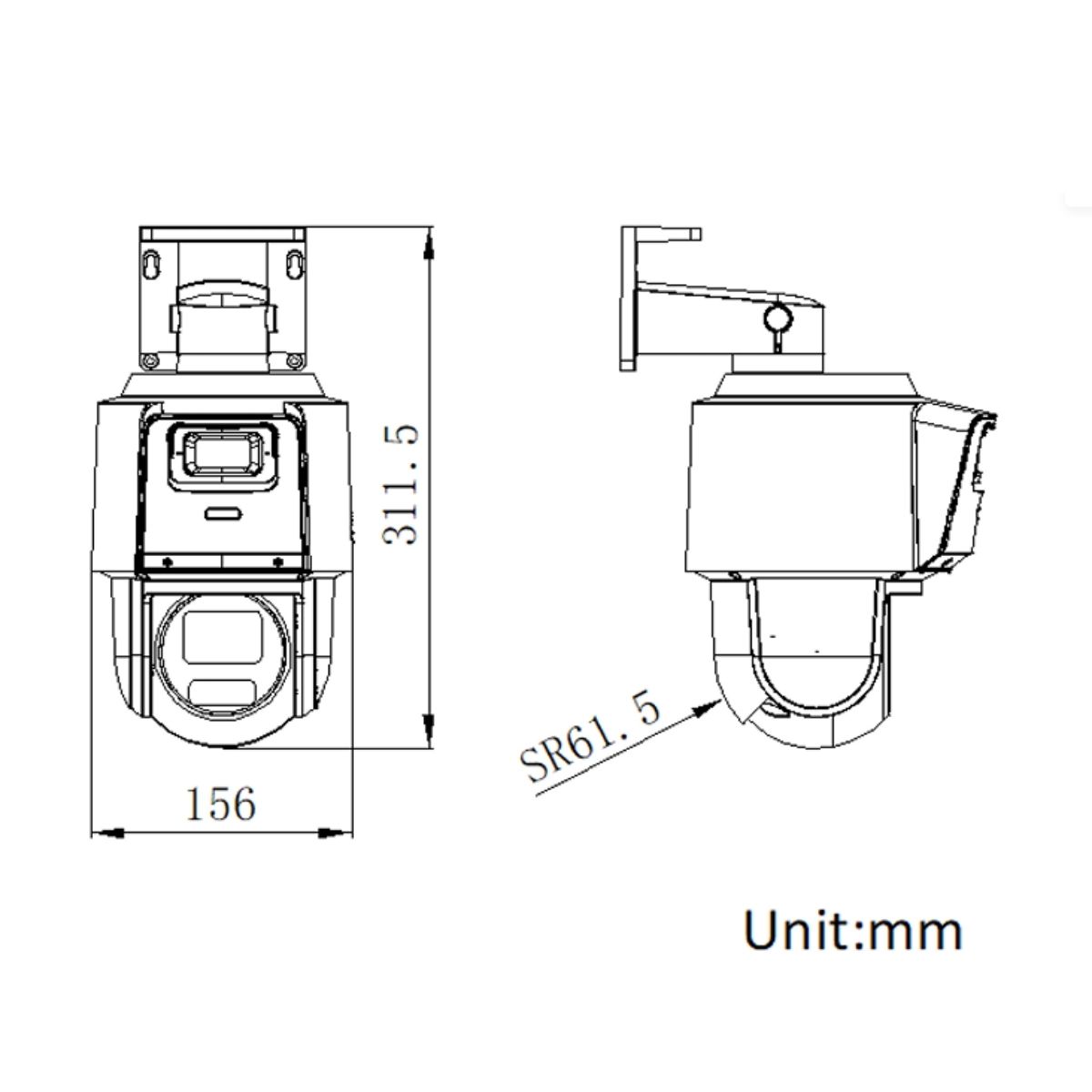 Hikvision DS-2SE3C404MWG-E/14 – Cámara IP PTZ TandemVu 4MP / Zoom 4X / Dual Light / AcuSense / IP66 / PoE+ - Image 4