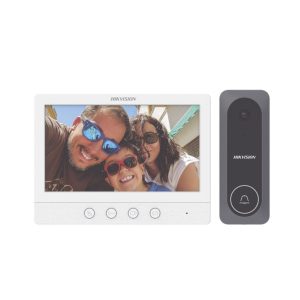Hikvision DS-KIS212 – Kit de Videoportero HD 4 hilos / Pantalla 7″ / Plug & Play