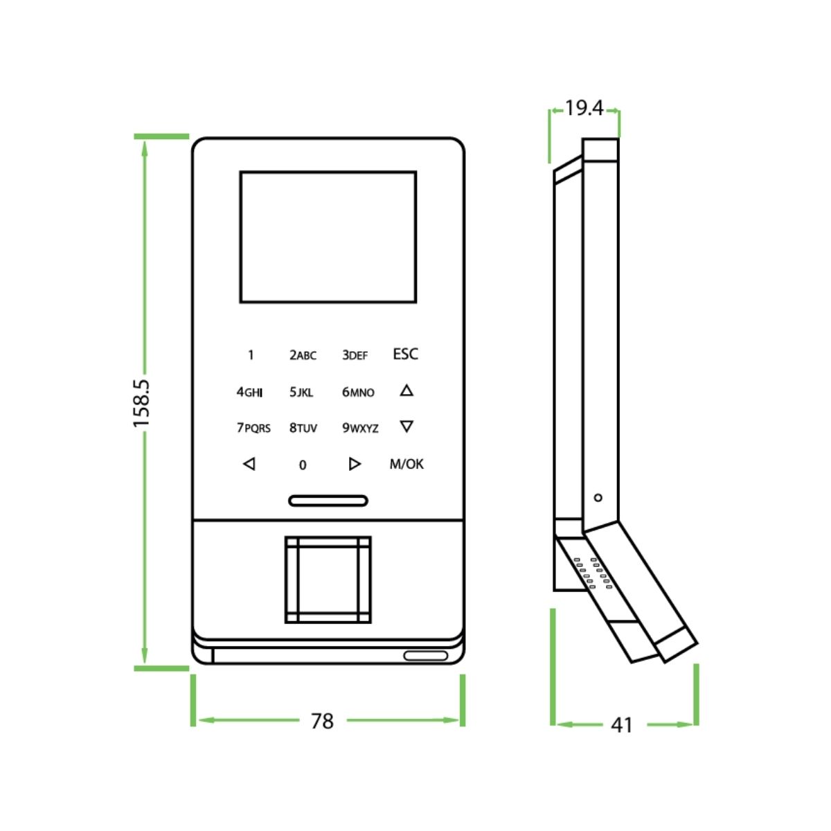 ZKTeco F22-ID – Terminal Biométrica / Huella Digital / Tarjeta ID / Control de Acceso / Ultra Delgado - Image 5