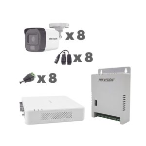 Kit de Videovigilancia KH1080P8BFH – 8 Cámaras Bullet 1080P + DVR 8 Canales + Accesorios