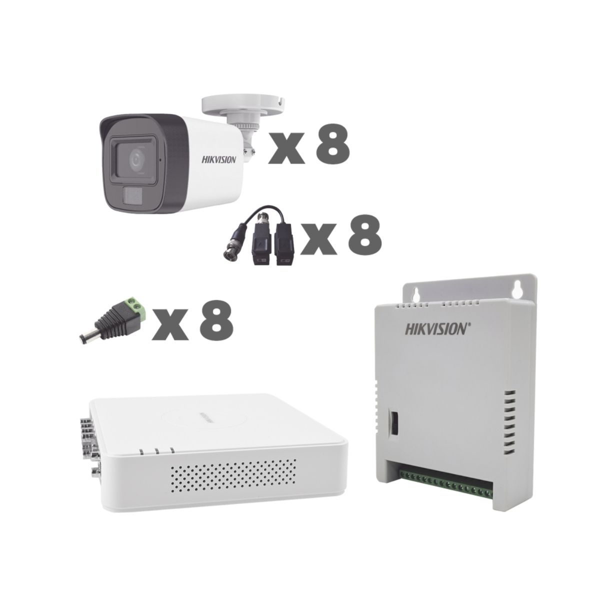 Kit de Videovigilancia KH1080P8BFH – 8 Cámaras Bullet 1080P + DVR 8 Canales + Accesorios