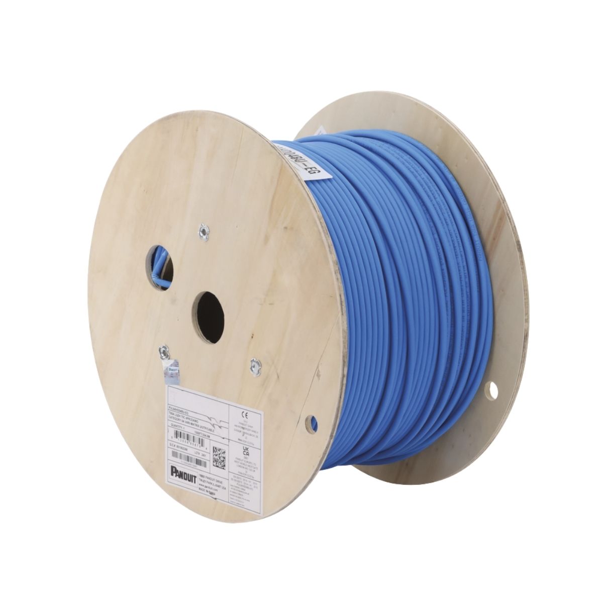 Bobina Panduit PUL6AHD04BU-EG – Cable Horizontal UTP Cat6A / 4 Pares / 305 m / Azul