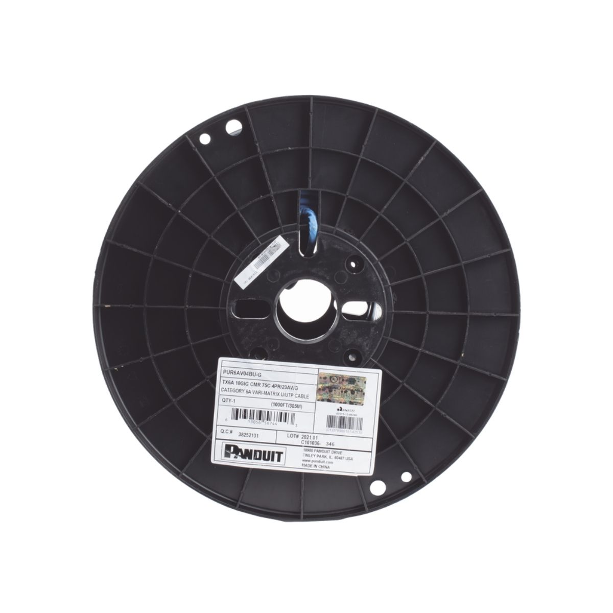 Bobina Panduit PUR6AV04BU-G – Cable Horizontal UTP Cat6A / 4 Pares / 305 m / Azul - Image 6